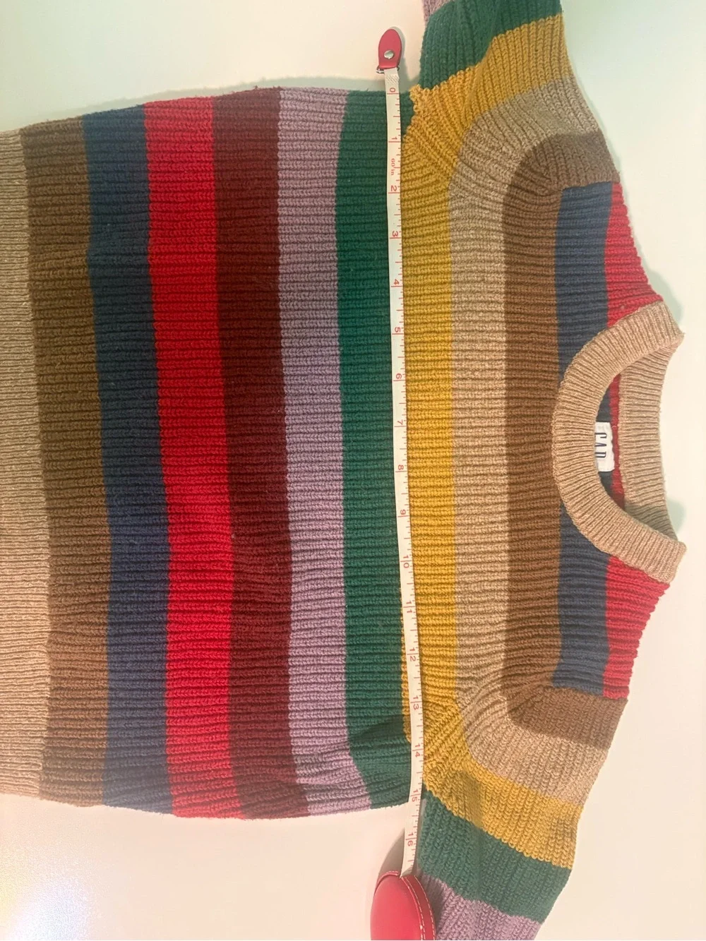 GAP Kids Happy Stripe Wool Blend Sweater S 6-7